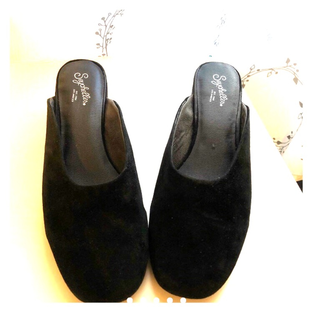 Seychelles mules black suede mules